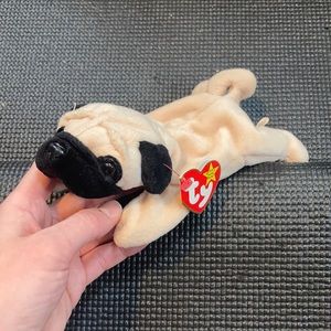 Vintage Ty Beanie Baby “Pugsly” Mismatched 4th Generation